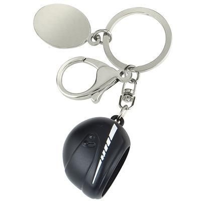 LARGE MOTOR BICYCLE HELMET KEYRING in Black