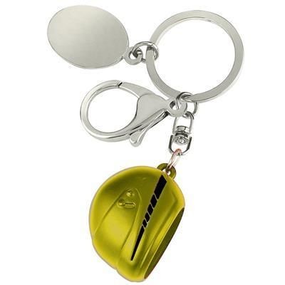 LARGE MOTOR BICYCLE HELMET KEYRING in Yellow