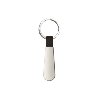 LEATHER AND METAL KEYRING CHAIN