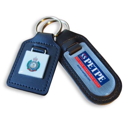 LEATHER EFFECT KEYRING (FULL COLOUR PRINT)