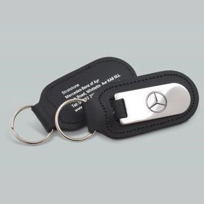 LEATHER KEYRING FOB