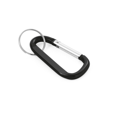 MATTHEW ALUMINIUM METAL CARABINER with Keyring in Black