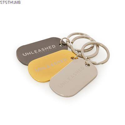 METAL DOG TAG KEYRING
