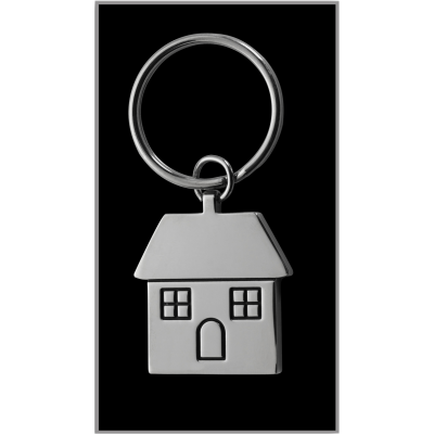 METAL HOUSE KEYRING in Silver