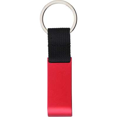 METAL KEY HOLDER KEYRING in Red