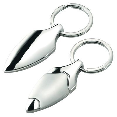 METAL KEYRING in Satin & Shiny Silver