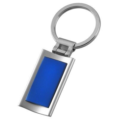 METAL KEYRING in Silver & Blue