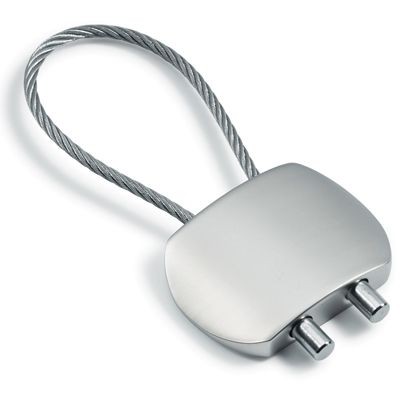 METAL KEYRING in Silver with Cable