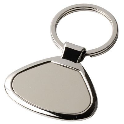 METAL KEYRING in Silver with Matt Plate