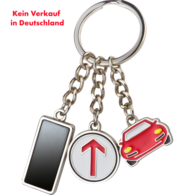 METAL KEYRING with 3 Charms