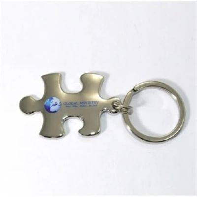 METAL PUZZLE PIECE KEYRING CHAIN QUALITY CUSTOM