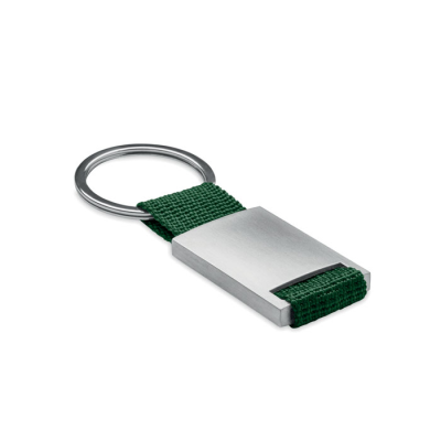 METAL RECTANGULAR KEYRING in Green