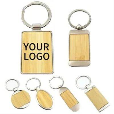 METAL WOOD KEYRING CHAIN