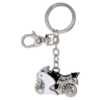 MOTOR BICYCLE METAL KEYRING with Crystals