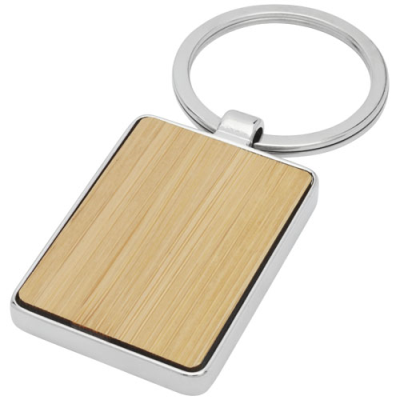 NETA BAMBOO RECTANGULAR KEYRING CHAIN