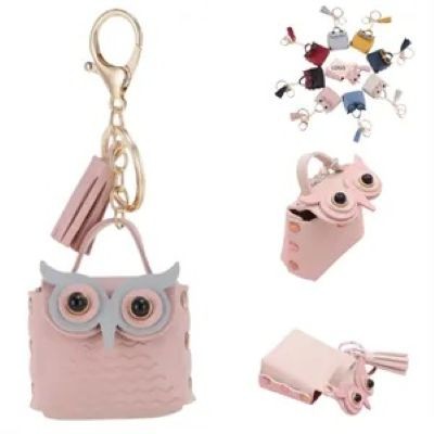 OWL KEYRING CHAIN MINI STORAGE BAG - PROMOTIONAL CORPORATE GIFT