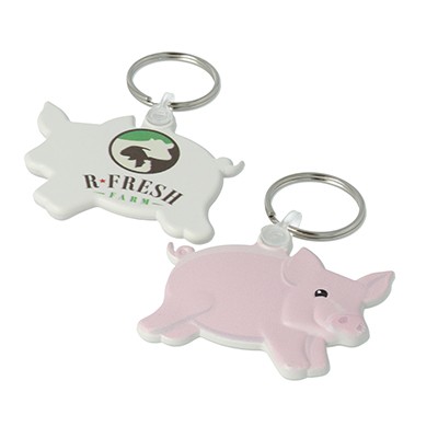 PIG SHAPE  FUNKEYS KEYRING