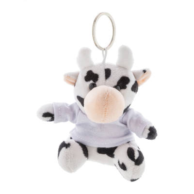 PLUSH COW KEYRING in White