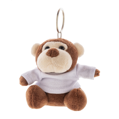 PLUSH MONKEY KEYRING in Brown