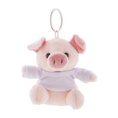 PLUSH PIG KEYRING in Pink
