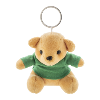 PLUSH TEDDY BEAR KEYRING in Green