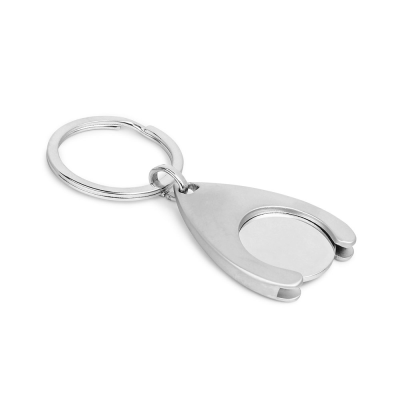 PORTHOS METAL KEYRING in Satin Silver