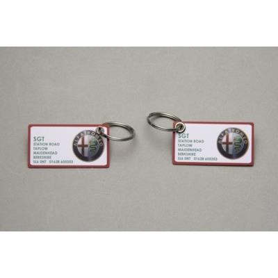 PRINTED PLASTIC CARD KEYRING