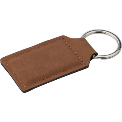 PU KEY HOLDER KEYRING in Brown
