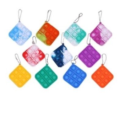 PUSH POP BUBBLE TOY KEYRING CHAIN