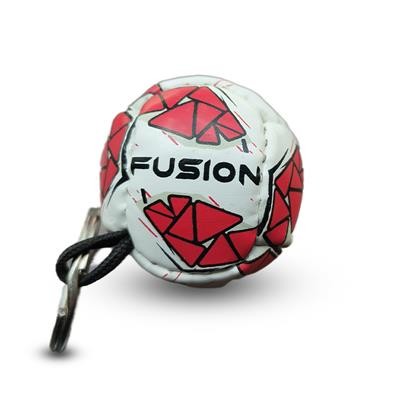 PVC MINI FOOTBALL KEYRING in White