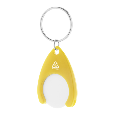 RABS TROLLEY COIN KEYRING in Yellow