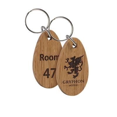 REAL WOOD KEYRING - SINGLE SIDED
