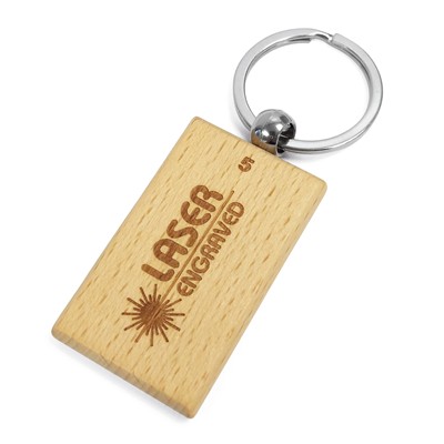 RECTANGLE-SC WOOD KEYRING
