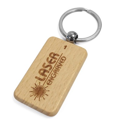 RECTANGULAR - RC WOOD KEYRING