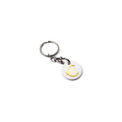RECYCLED EURO TROLLEY COIN KEYRING