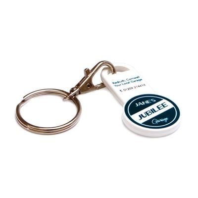 RECYCLED TROLLEY COIN KEYRING