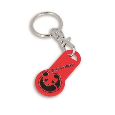 RECYCLED TROLLEY STICK EURO KEYRING