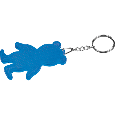 REFLECTING BEAR KEYRING in Blue 