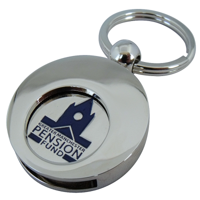ROUND TROLLEY COIN KEYRINGS - PROMOTIONAL CORPORATE GIFT
