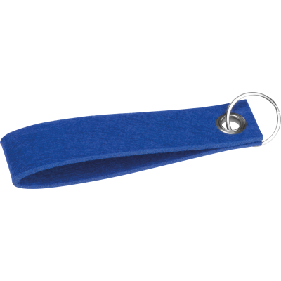 RPET FELT KEYRING in Blue