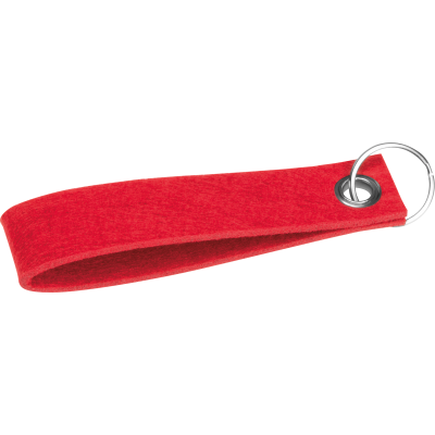 RPET FELT KEYRING in Red