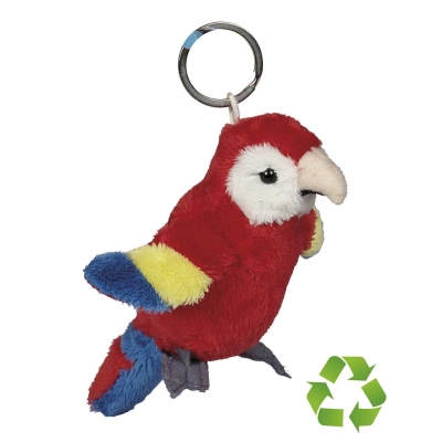SCARLET MACAW KEYRING RECYCLED