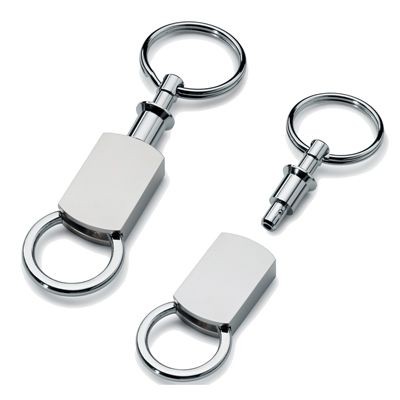SECURITY METAL KEYRING in Silver
