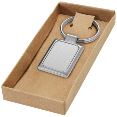 SERGIO RECTANGULAR METAL KEYRING CHAIN