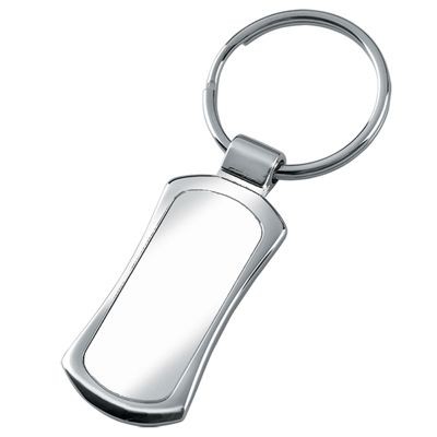SILVER CHROME METAL KEYRING