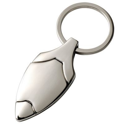SILVER CHROME METAL KEYRING
