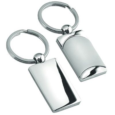 SILVER CHROME METAL KEYRING
