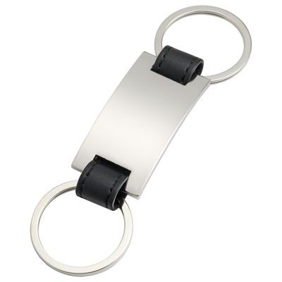 SILVER METAL KEYRING with Two Rings