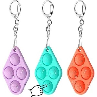 SIMPLE DIMPLE FIDGET TOY MINI KEYRING CHAIN EARLY EDUCATION BRAIN