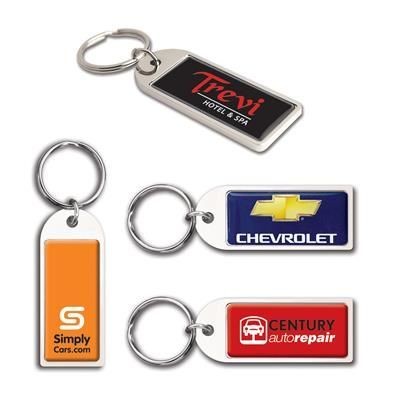 SMALL ARCH KEYRING BRIGHT SILVER CHROME CAST ALLOY METAL KEYRING with 24mm Split Ring Fitting